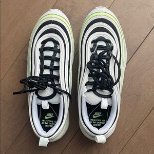 Nike Women’s Air Max 97 Black, White, and Green Sneakers